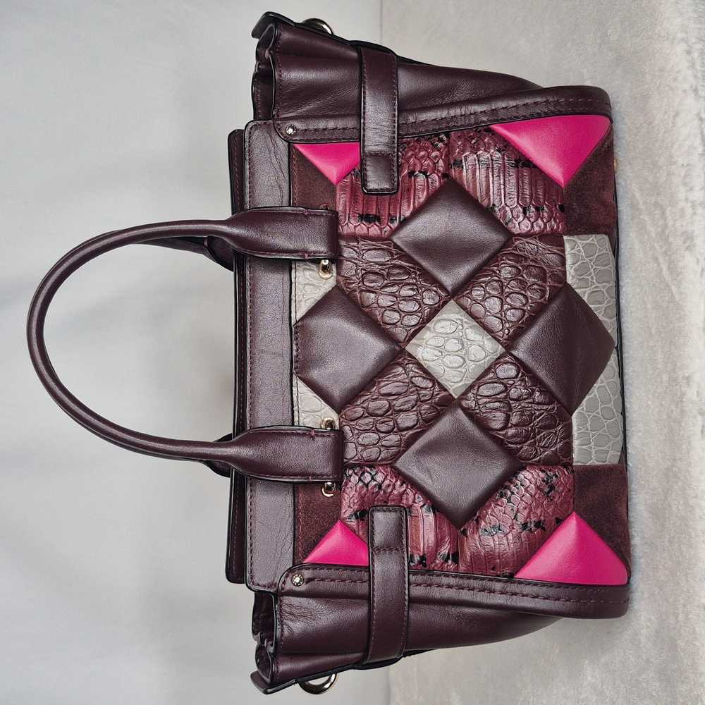 Coach Swagger Leather Patchwork Tote Handbag With… - image 5